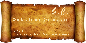 Oestreicher Celesztin névjegykártya